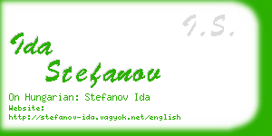 ida stefanov business card